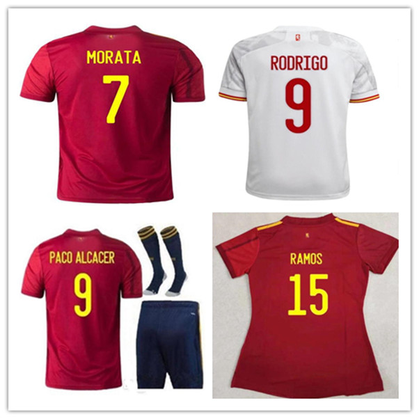 

2021 Espana soccer jersey MORATA RAMOS RODRIGO TORRES PEDRI THIAGO INIESTA football shirts 21 22 kids kit espaÃ±a equipment camisetas de futbol, Black