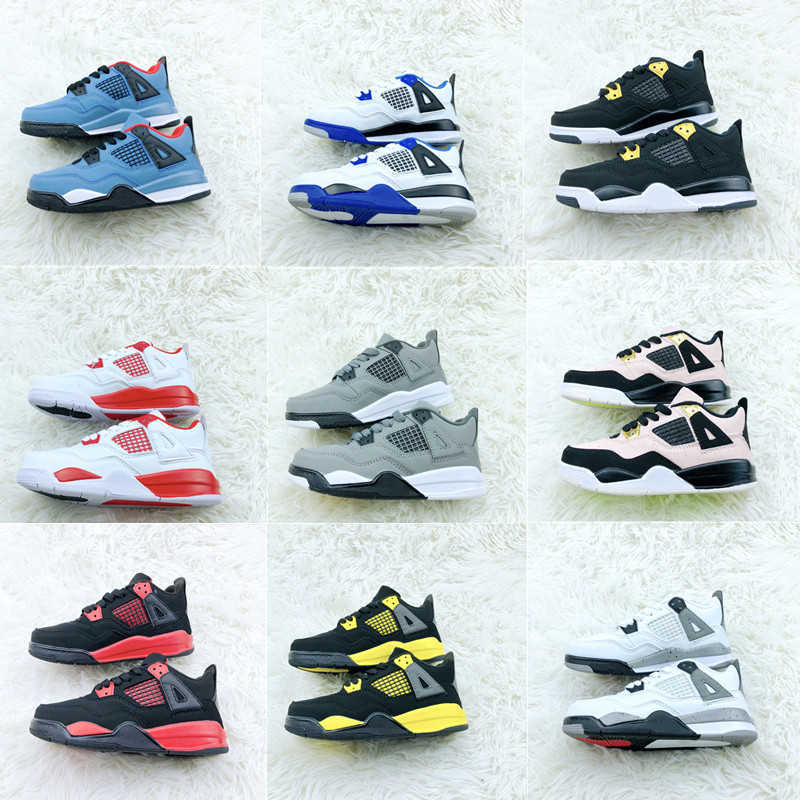 

Jackboys 4s TS Kids Baketball Shoes Thunder Royalty Pale Citron Motorsports TD NewBorn Baby Boys Girls Splatter Toddler Outdoor Sport, 10