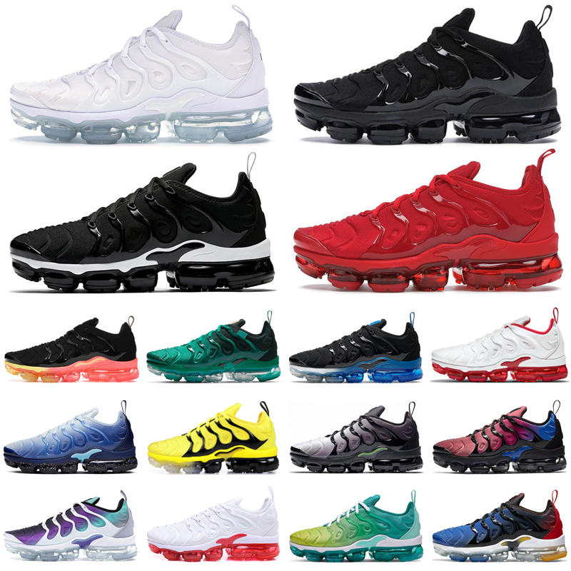 

Air Vapormax Tn Plus Vapor Max Shoe Running Shoes for men women Triple Black White Fresh Atlanta Aurora Green mens trainers sports sneakers size us 13