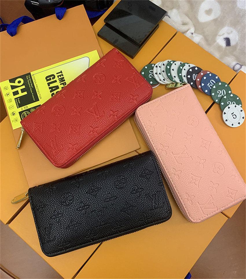 

lv LOUIS BAG VITTON hot Luxurys New Evening Bag Long Purse Embossed Classic Clutch Wallet Designers Wallet Belt Bag With Box Dust bag