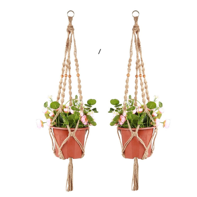 

Plant Hangers Macrame Rope Pots Holder Ropes Wall Hanging Planter Hanger Basket Plants Holders Indoor Flowerpot Baskets Lifting NHE5874