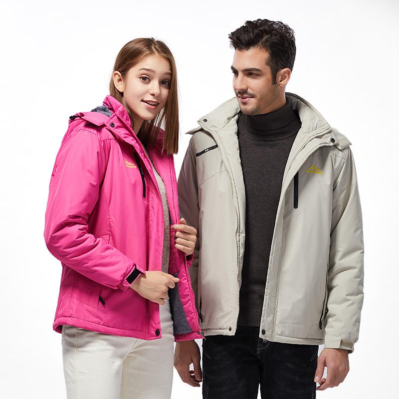 

Men's Jackets Winter Stormsuit Thickened Outdoor Cotton Jacket Windproof, Warm, Waterproof And Cold Proof Mountaineering, Black;brown