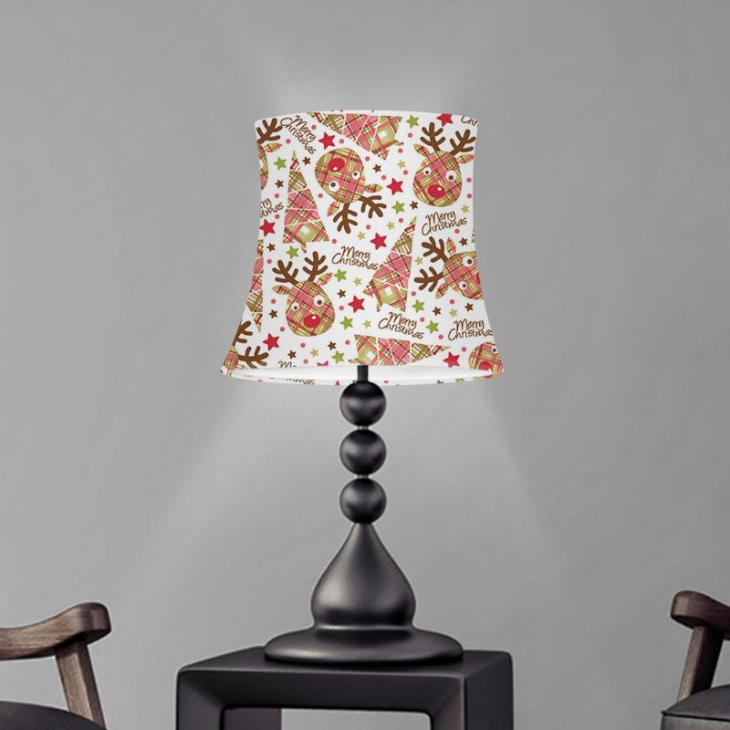 

Lamp Covers & Shades Cute Elk Pattern Living Room Bedroom Table Screens Christmas Decor Dustproof Lampshade Shade Cover Home Decoration