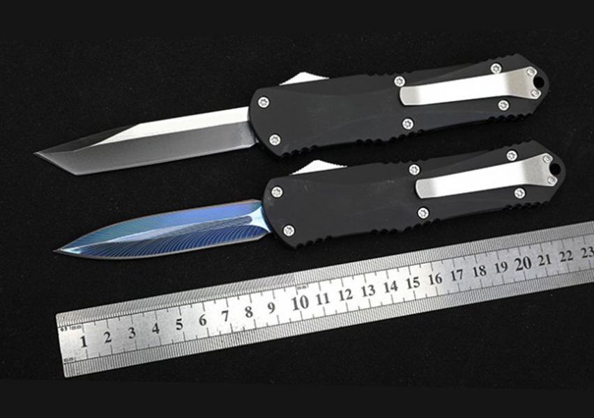 

US Italian Style Injury Tooth Dragon H07 Automatic Knife Double Action Outdoor Camping Self Defense Hunting Out The Front Carried With UT85 UT88 9 11 Inch Auto Knives