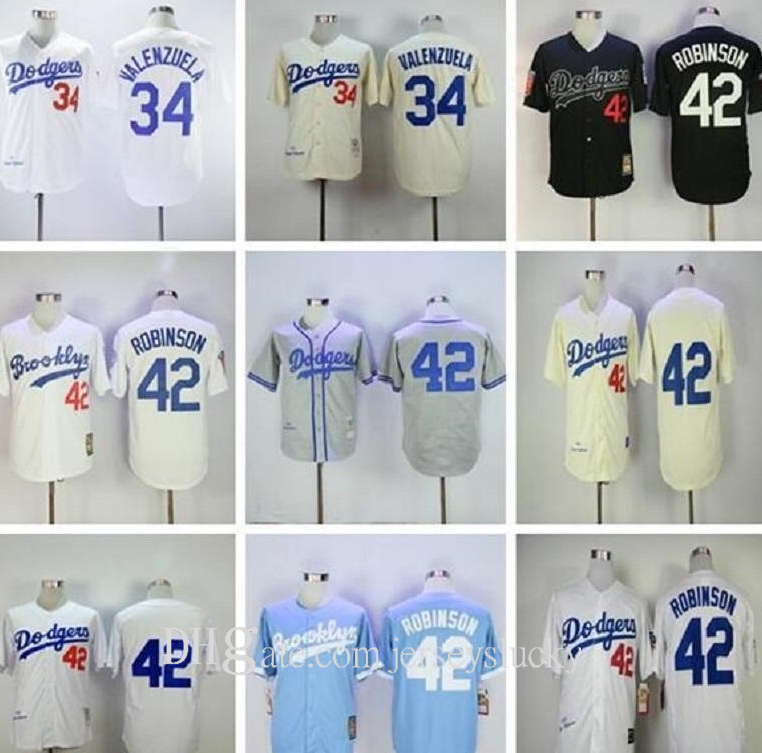 

Good Quality Men Women kids 42 Jackie Robinson Jersey 34 Fernando Valenzuela 1955 1963 Vintage Baseball Jerseys Cooll Breathable Size S-3XL, Colour 8