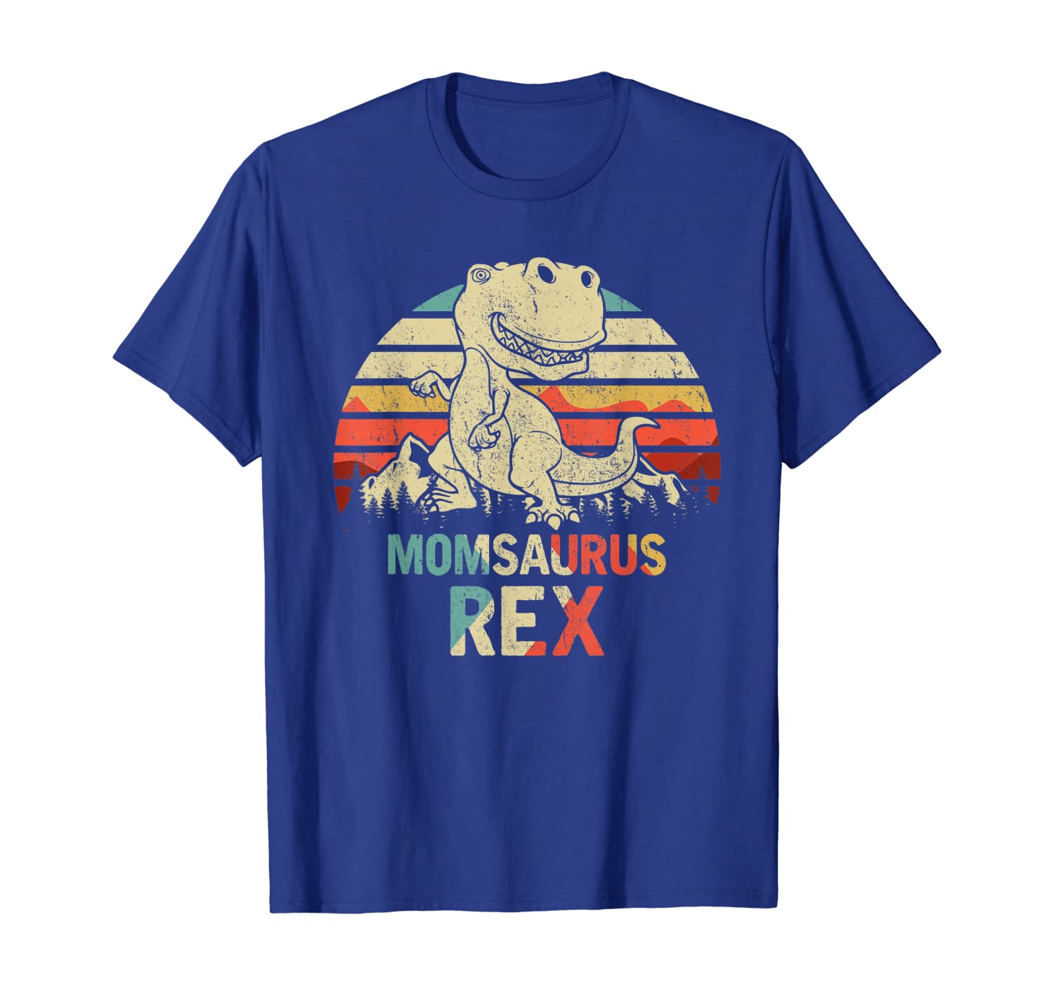 

Momsaurus Rex T-Shirt Dinosaur Father's Day, White;black
