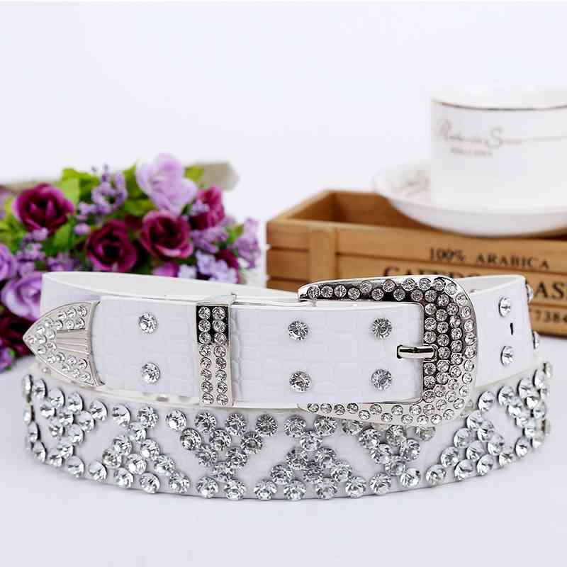 

Designer belts 2023 diamond buckle fashion belt full diamond versatile jeans and women's belt factory outlet