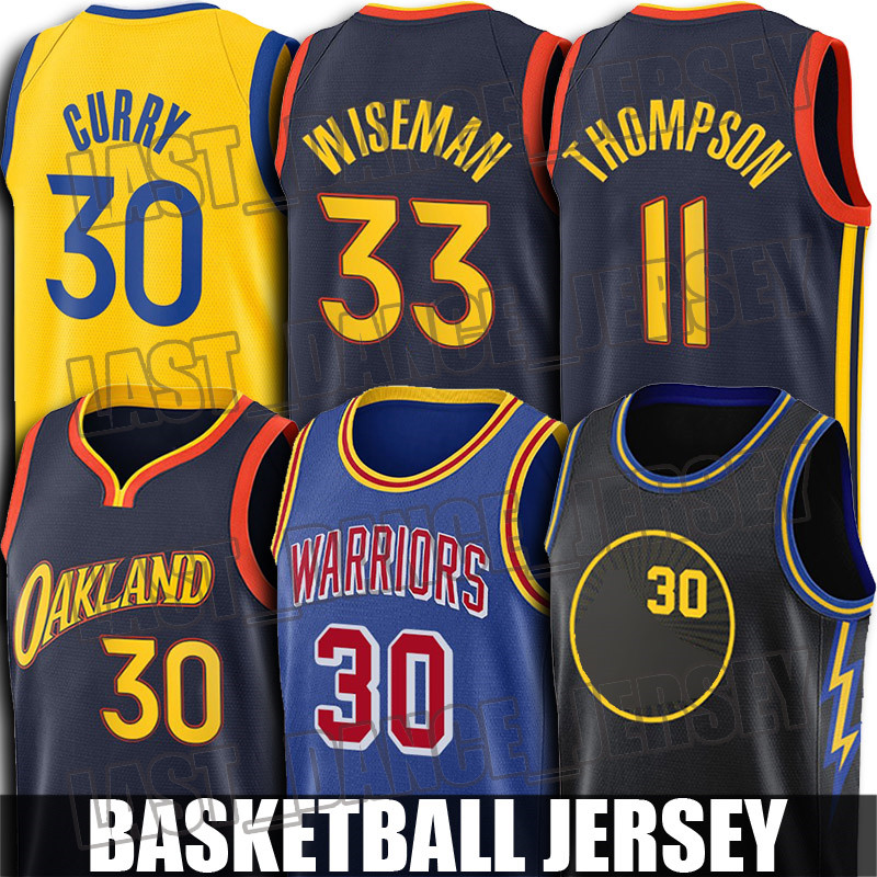 

Stephen 30 Curry Jersey Basketball James 33 Wiseman Klay 11 Jerseys Thompson Golden 75th States Anniversary Warriores Uniform