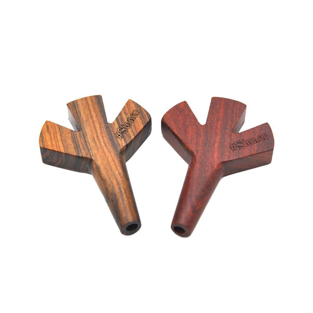 

New style Wood Pipe Pure Handmade Solid Three Cones Cigarette Holder Accessories Smoking