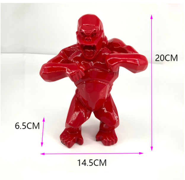 

Monkey King Kong Living Room Decoration Gorilla Sculpture Geometric Modern Statue Birthday Gift For Wedding Collectible