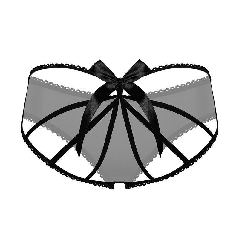 

Women's Panties High Quality Sexy Women Thongs G Strings With Pearls Lace Bow Briefs Erotic Transparent Underwear, Rose