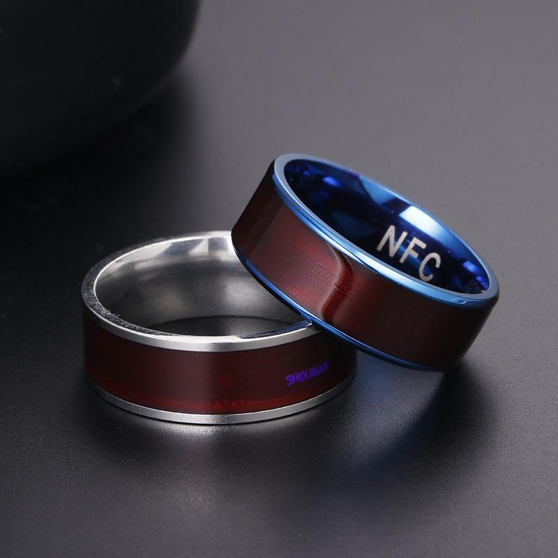 

Cluster Rings NFC Home Smart Ring Titanium Steel Digital Finger Jewelry For Android Windows Mobil Intelligent