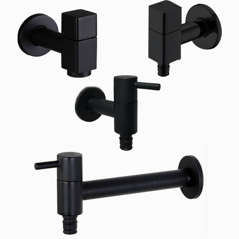 

Other Faucets, Showers & Accs Black Wall Mounted Washing Machine Tap Mop Pool Garden Outdoor Bathroom Water Faucet 2B0J