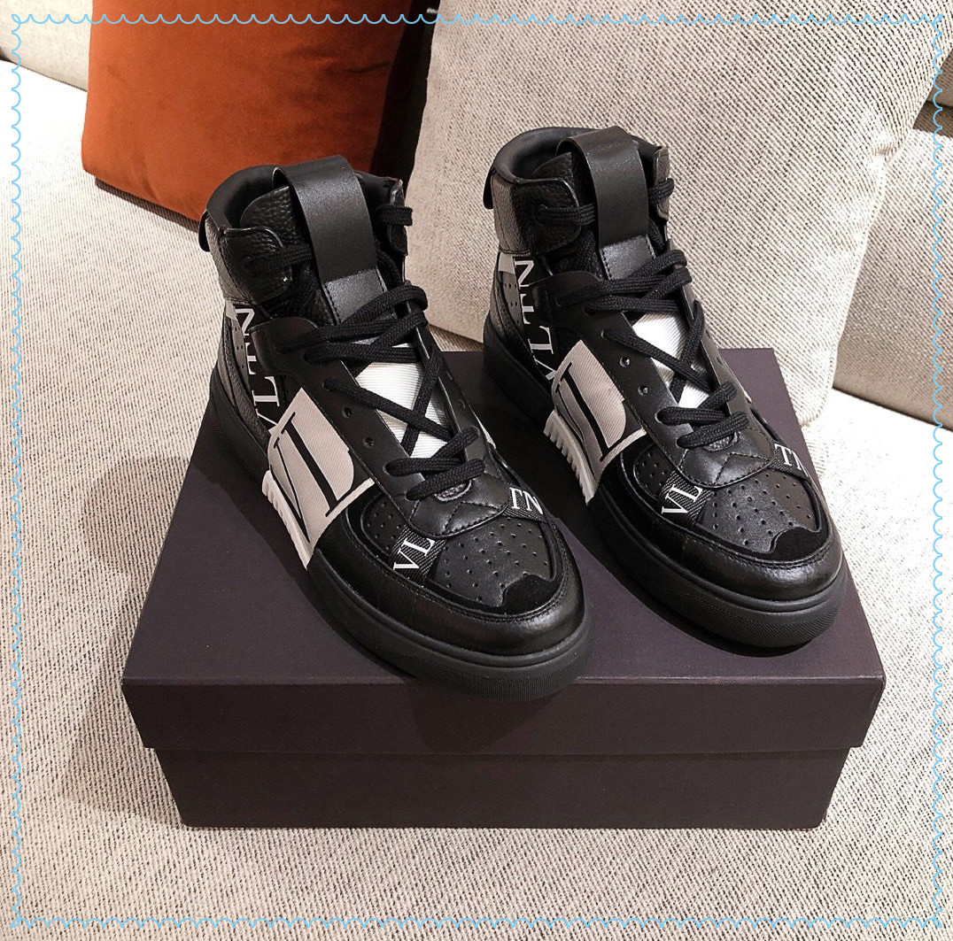 

2021SS TOP Quality Women and men casual High-top flats shoes breathable fashion classic outdoor couples canvas with box, As picuter 6