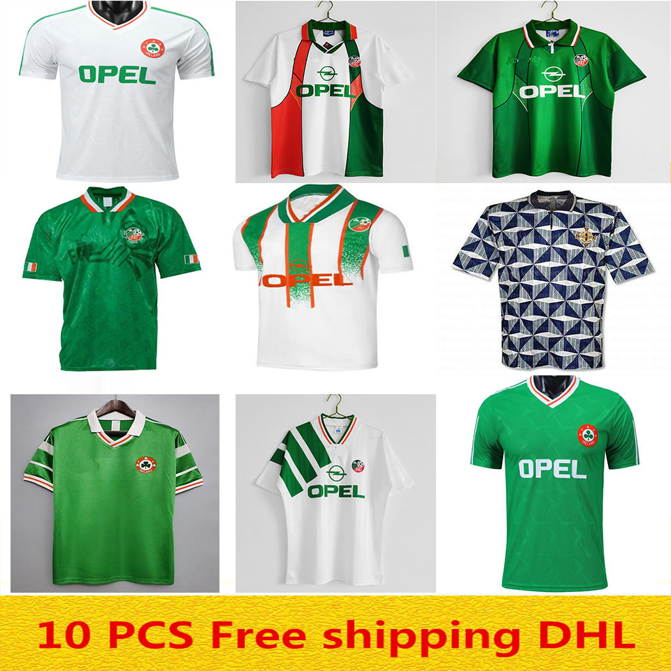 

Retro vintage 1988 1990 1992 1994 1995 1996 soccer jersey Republic of Ireland football shirt National 90 World cup Northern 1993 kits, Black;yellow