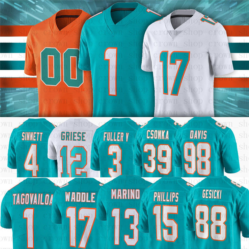 

1 Tua Tagovailoa MiamiDolphinsMen 17 Dolphins Jaylen 14 Jacoby Brissett 88 Mike Gesicki 15 Jaelan Phillips 4 Reid Sinnett 2 Albert Wilson Jerome Baker Parke, Men(hai tun)