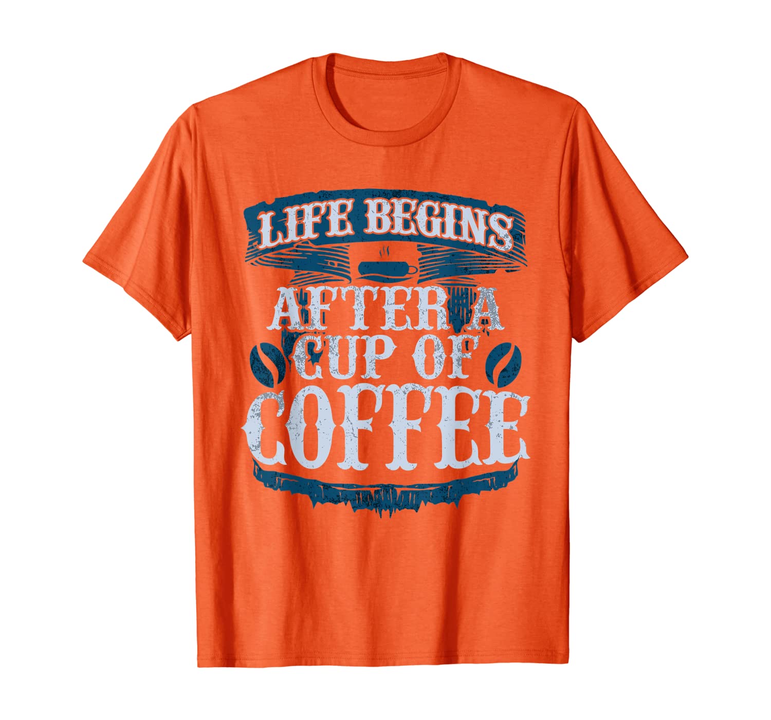 

Life Begins After A Cup Of Coffee T-Shirt, White;black