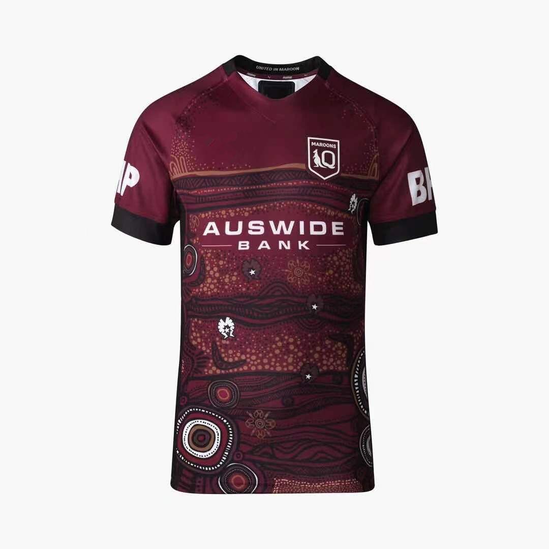 

Indigenous Training Jersey 2021 2022 QUEENSLAND MAROONS STATE OF ORIGIN CAPTAINS RUN JERSEY Australia Maroons home QLD Indigenous rugby Jers, Black