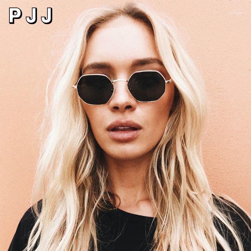 

Sunglasses 2021Ladies Hexagon Sunglasse Metal Women Brand Designer Fashion Rimless Clear Ocean Lenses Sun Glasses UV4001