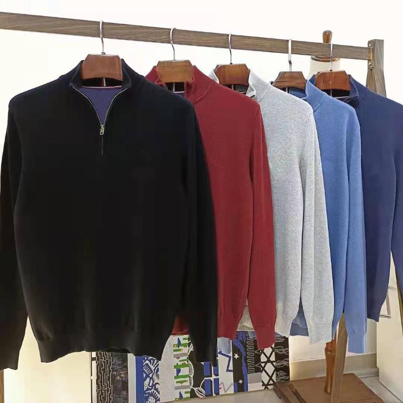 

Zipper Turtleneck Sweater Jumper Knitted Sweaters Streetwear 2021 High Quality Tomi Cotton Hombre Pull Homme Male Wool Style Men's