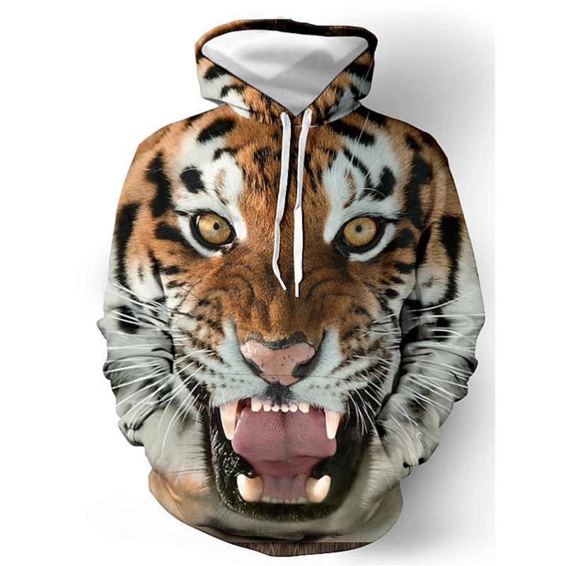 

Men's Women's 3d Graphic Hoodies Fashion Tiger Pattern Hoodie Unisex Couple Outfit Classic Hiphop Printing Sweatshirt Boys Streetwear, Dx-074