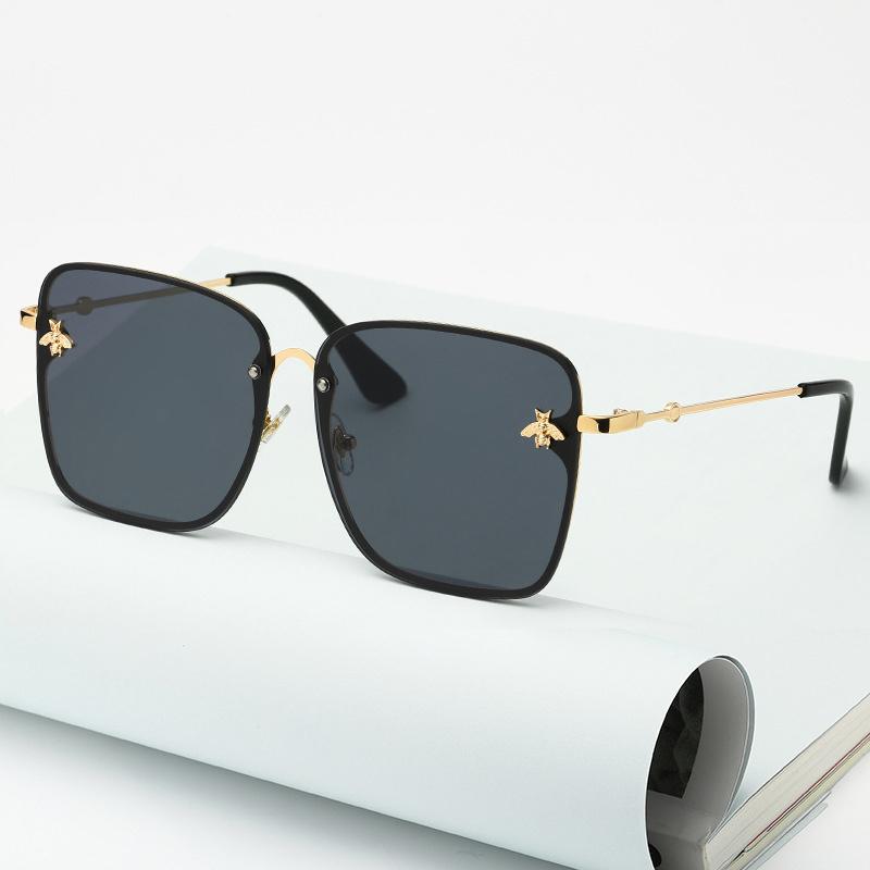 

622s s Vintage Square Women Brand Designer Retro Metal Frame Ladies Sun Glasses Rimless Gradient Lunette De Soleil Femme