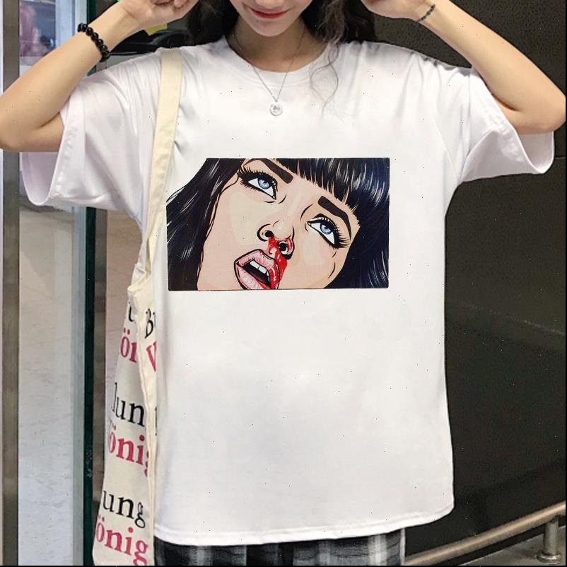 

summer casual harajuku tears cry women t shirts control halsey pop art tv series short sleeve, White