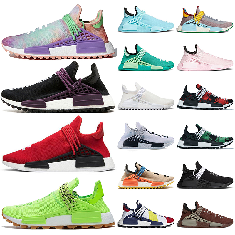 

NMD Human Race Mens Running Shoes Holi Equality Pale nude Red Purple Aqua Camo White Black Pink Blue Green Women Trainers Sneakers, Bubble packaging bag