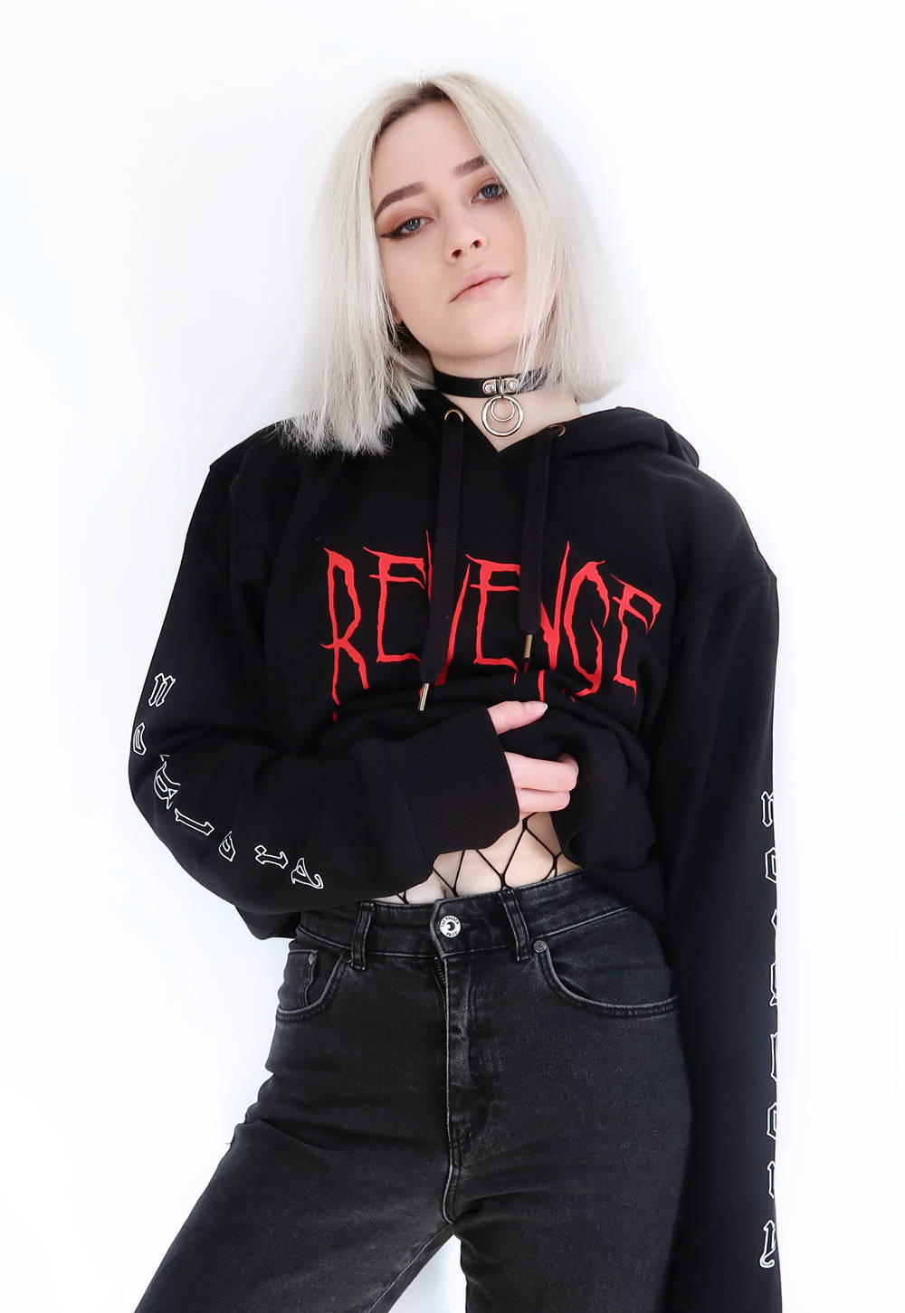 

Women's Hoodies & Sweatshirts Autumn Sweatshirt Hooded Men And Women Casual Hip Hop Gothic Alphabet Rewenge No Glory Hoodie Black TRKM