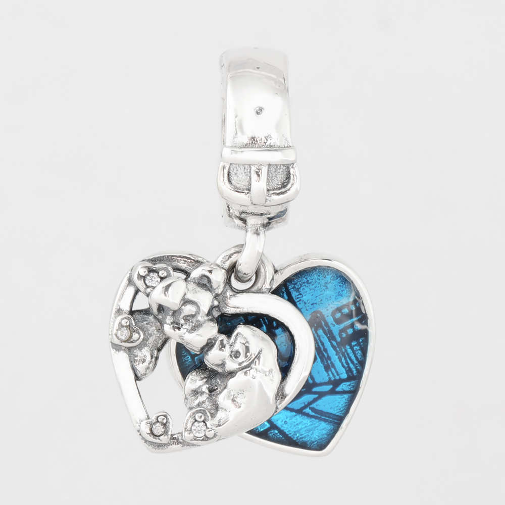 

100% Wholesale 925 Sterling Silver European Charms Beads Fit Female Necklace Bracelets DIY Sweetheart Jewelry 20pcs/lot Free ship 798634C01