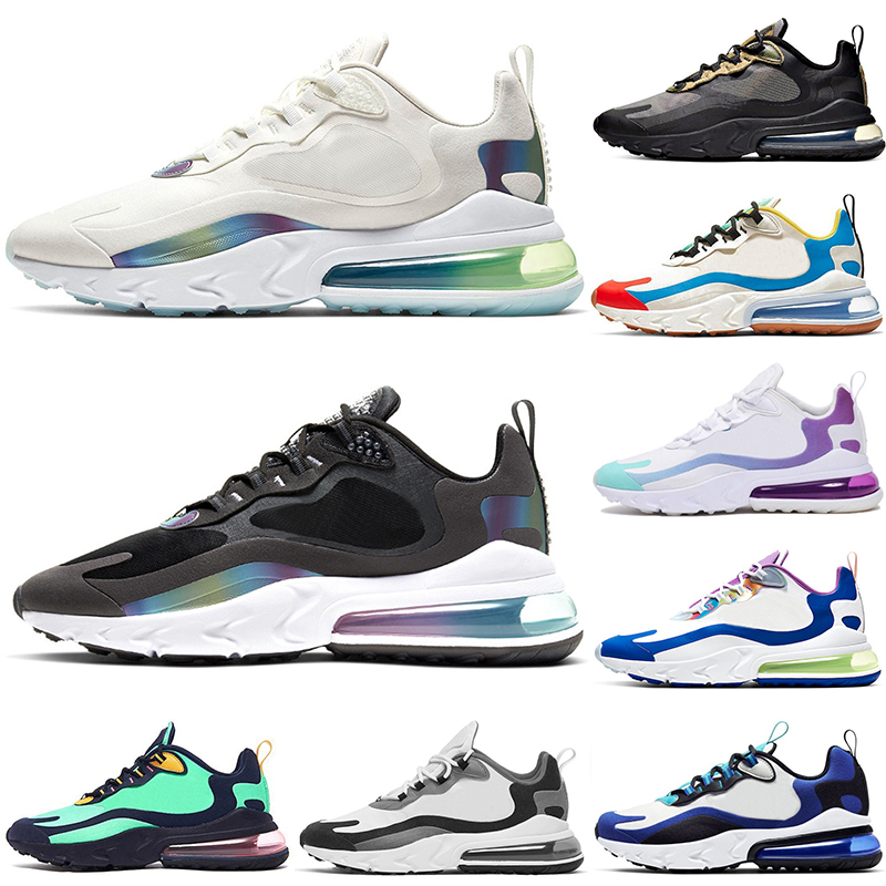 

270 react Running shoes men women Bright Violet easter Cream Blue Optical UNC Dusk purple Bubble Pack-2 Magic Flamingo sneakers outdoor sport size 36-45