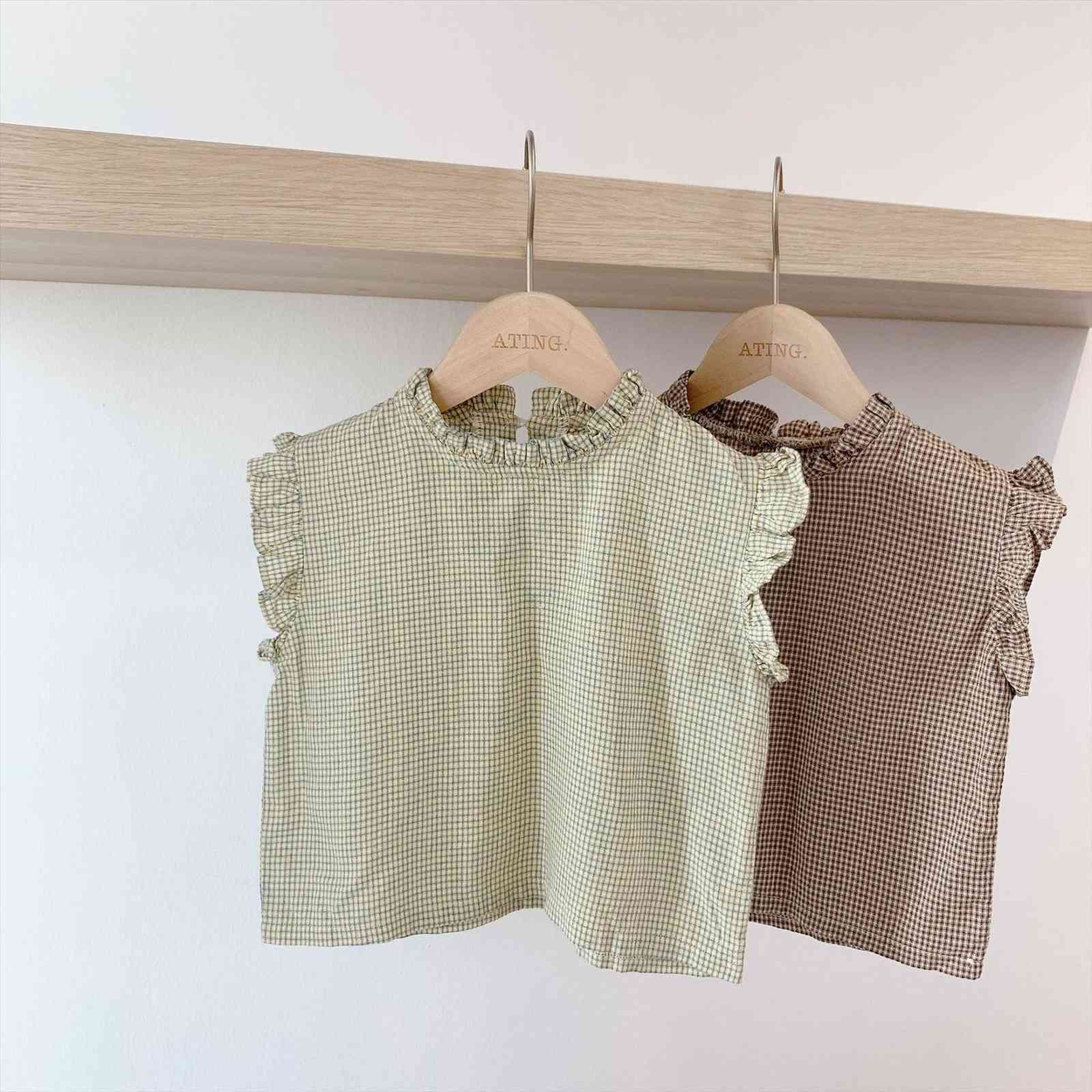 

summer style toddler baby girl casual fashion sleeveless shirt children macrame lattice blouse shirts 12m 6y, White;black