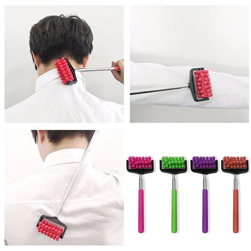 

1pc Massager Roller Stainless Steel Hand Back Scratcher Stress Relief Relax Tools Body Massage Stick Heath Care Tool
