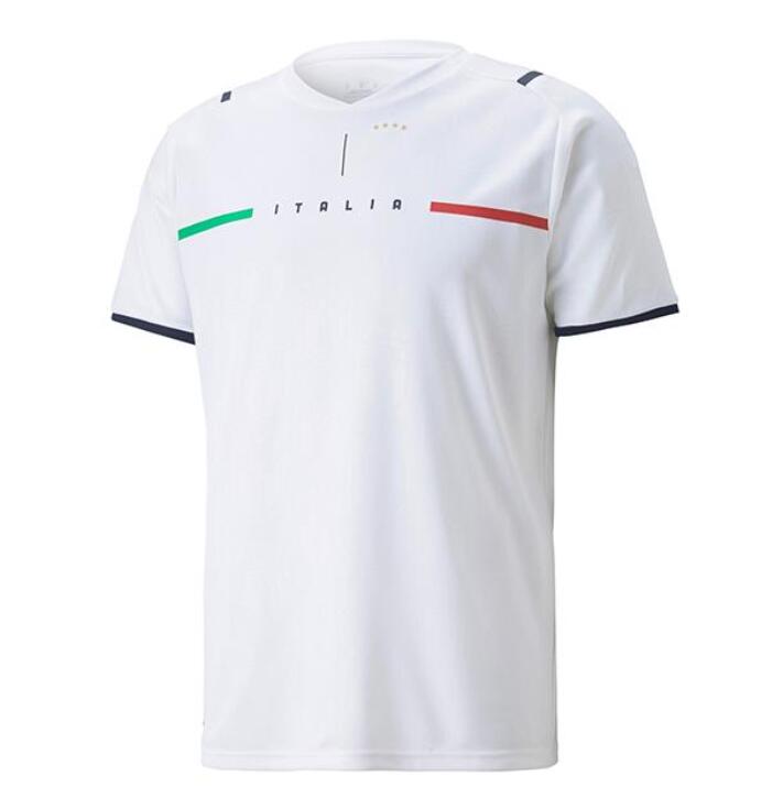 

2122 Away white ITALY soccer Jersey 2021 BARELLA SENSI INSIGNE European Cup Renaissance CHIELLINI BERNARDESCHI football shirts men + kids kit uniforms, Black;yellow