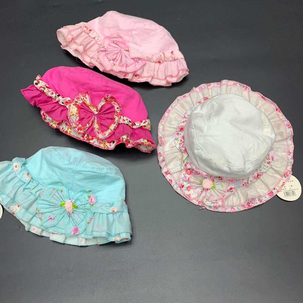 

children's ultraviolet sun hat bow sunscreen fisherman's cool summer breathable for infants, Yellow