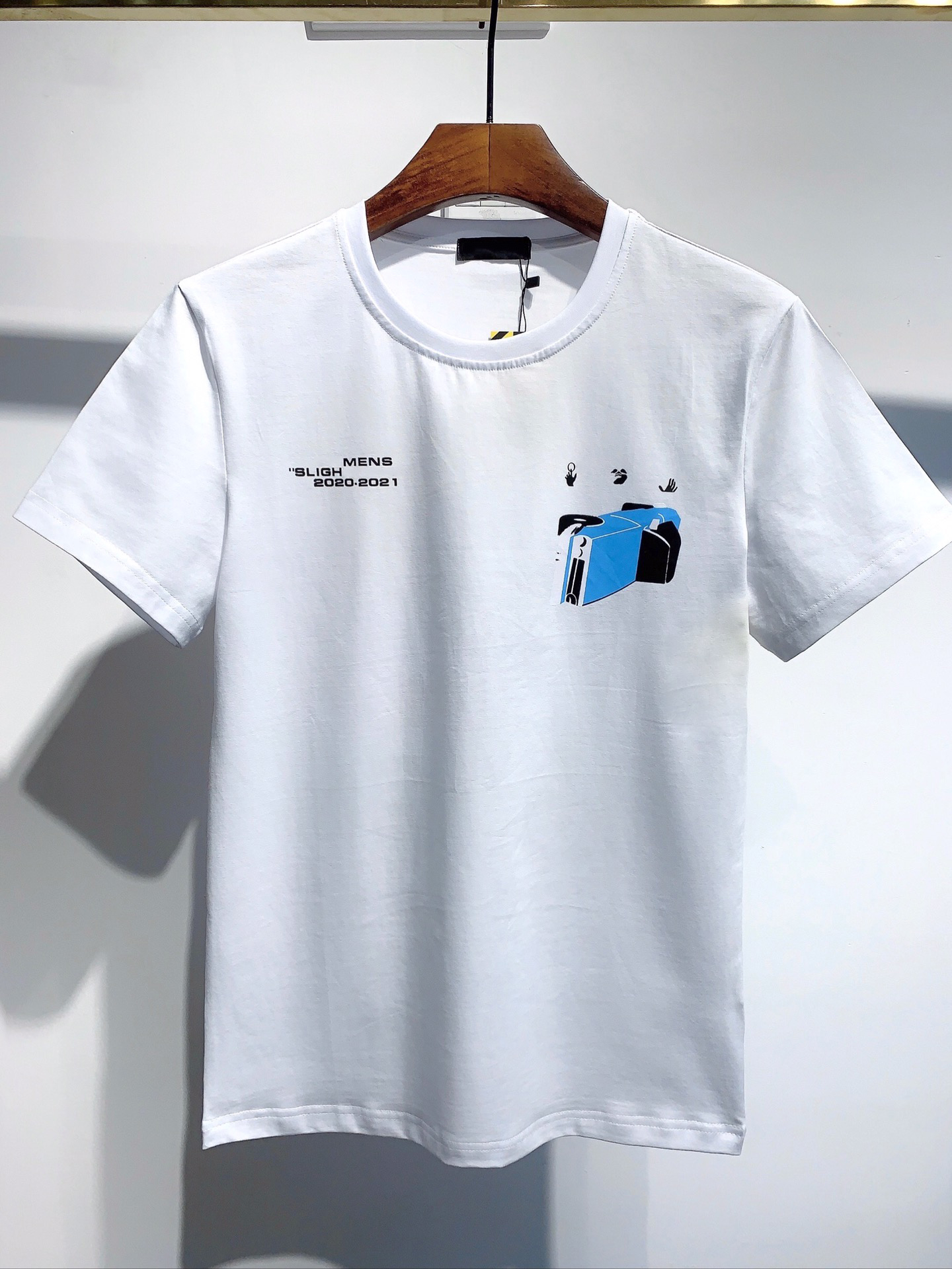 

designer men' t shirts Premium cotton printing brand casual OFF tops for men size -2XL 2 colors white short sleeve 0707