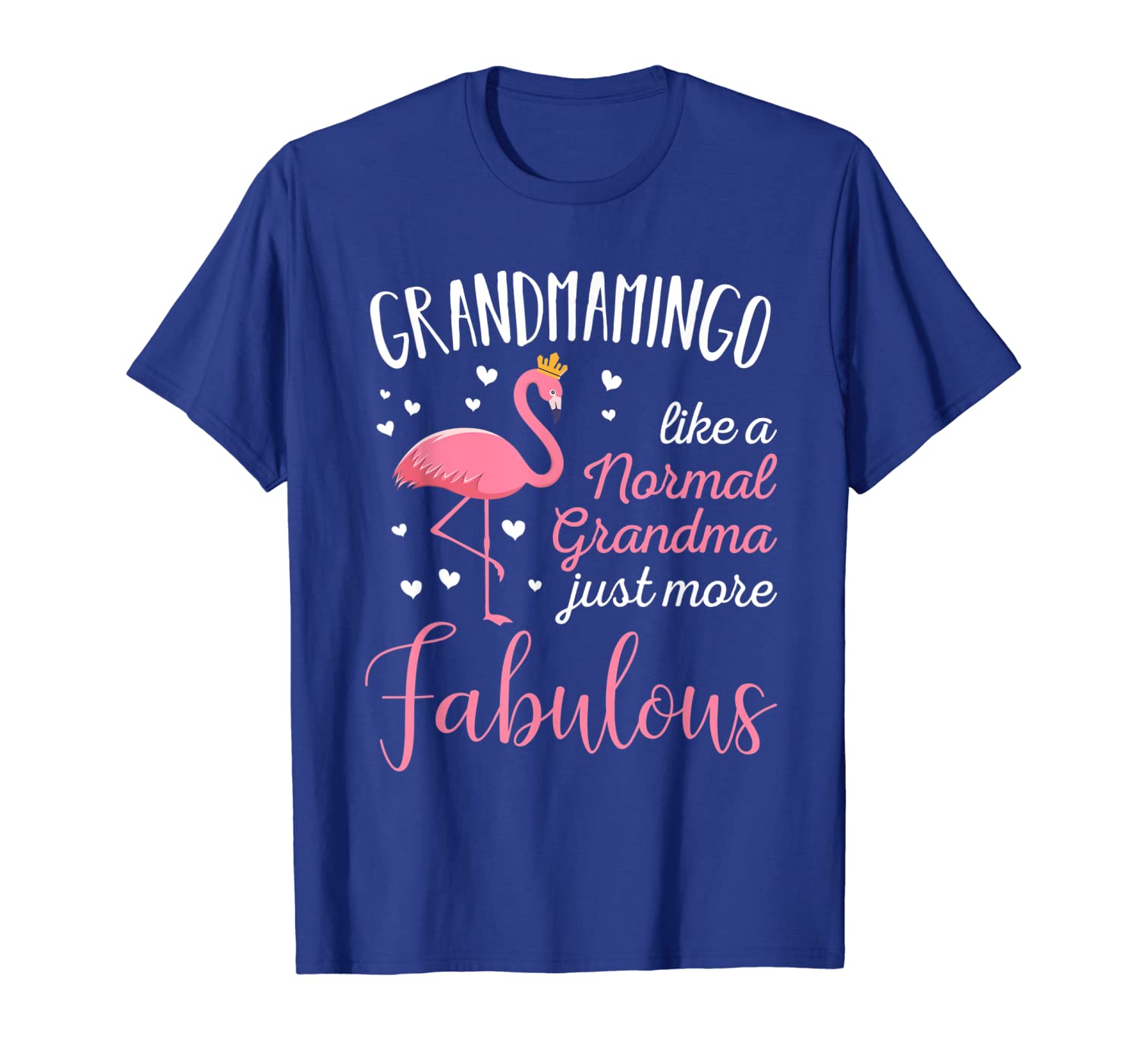 

grandmamingo pink flamingo funny grandma gift t-shirt, White;black