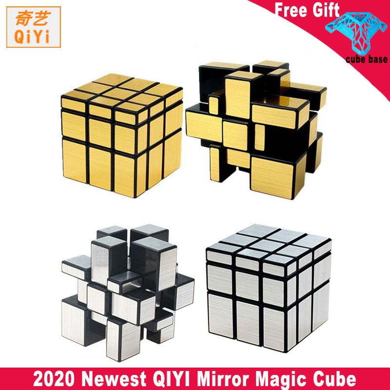 

New QIYI Mirror Cube 3x3x3 Magic Speed Cube Silver Gold Stickers Professional Puzzle Cubes Toys For Children Mirror Blocks