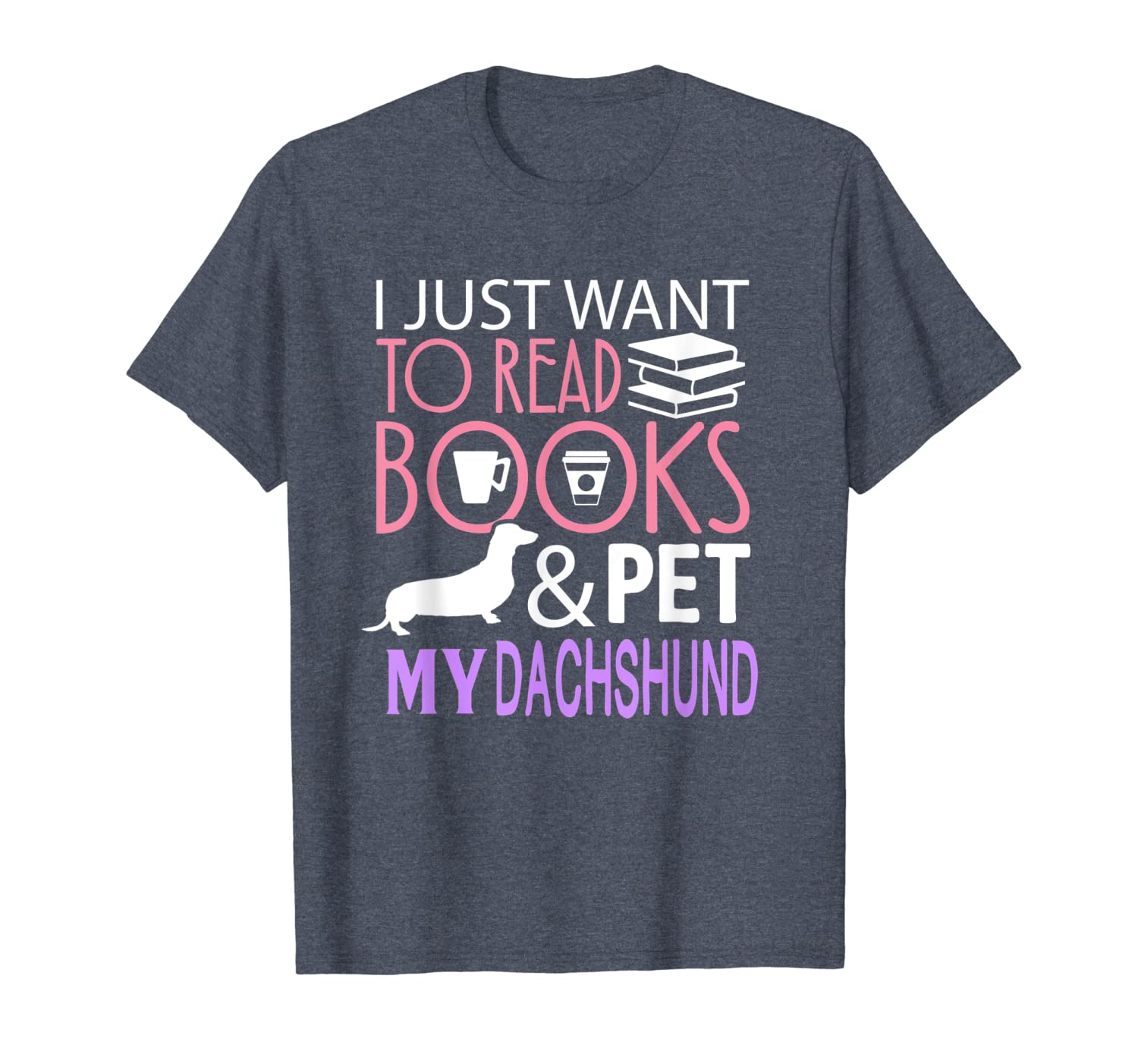 

dachshund shirt reading book dog lover read gift tee, White;black