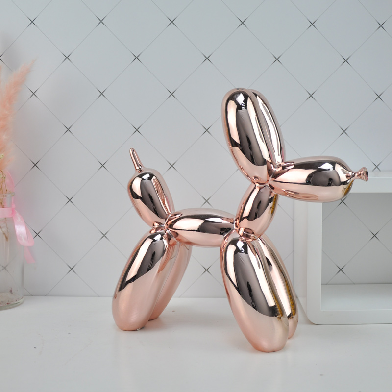 

Resin Animal Art Sculpture Resin Balloons Craftwork Resin Balloons Dog Statue Shiny Simulation Dogs Home Decoration Accessories Modern