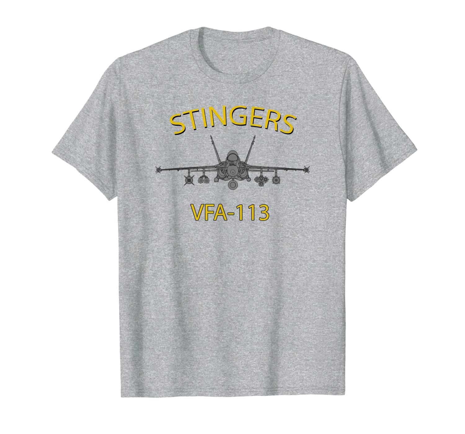 

vfa-113 "stingers" squadron f-18 super hornet t-shirt, White;black