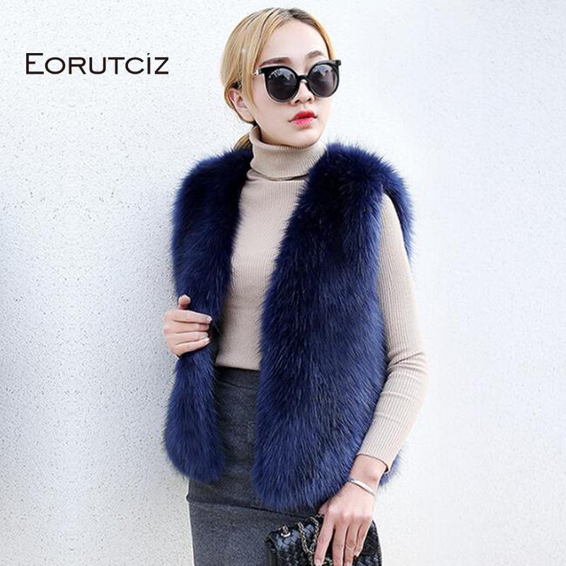 

Women's Leather & Faux Winter Short Fur Coat Women Vest Thick Warm Jacket Vintage Oversize Black Waistcoat Streetwear Outerwear LM056