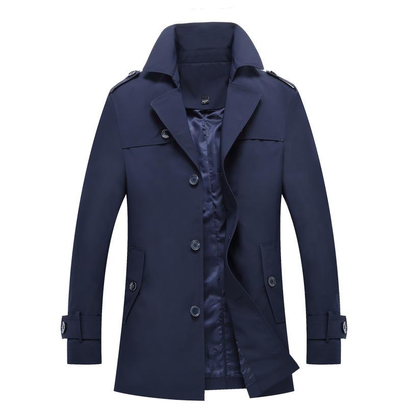 

Men's Trench Coats Men Long Coat Jacket Casual Mens Overcoat Windbreaker Spring Autumn Thin Section Business Male, Tan;black