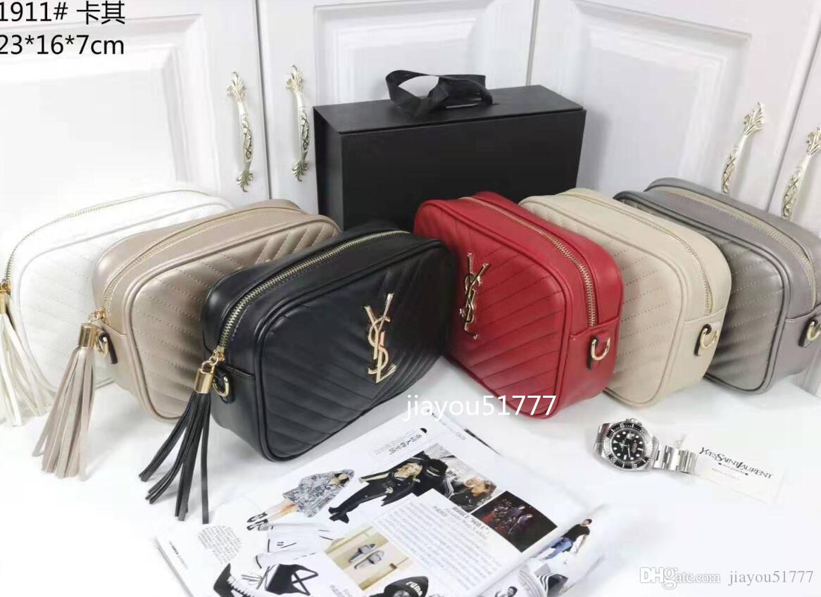 

54 yslsell women high quality leather handbag chain bag Envelope Shoulder Bags Messenger Dinner bag tote Shopping bag, Black;brown