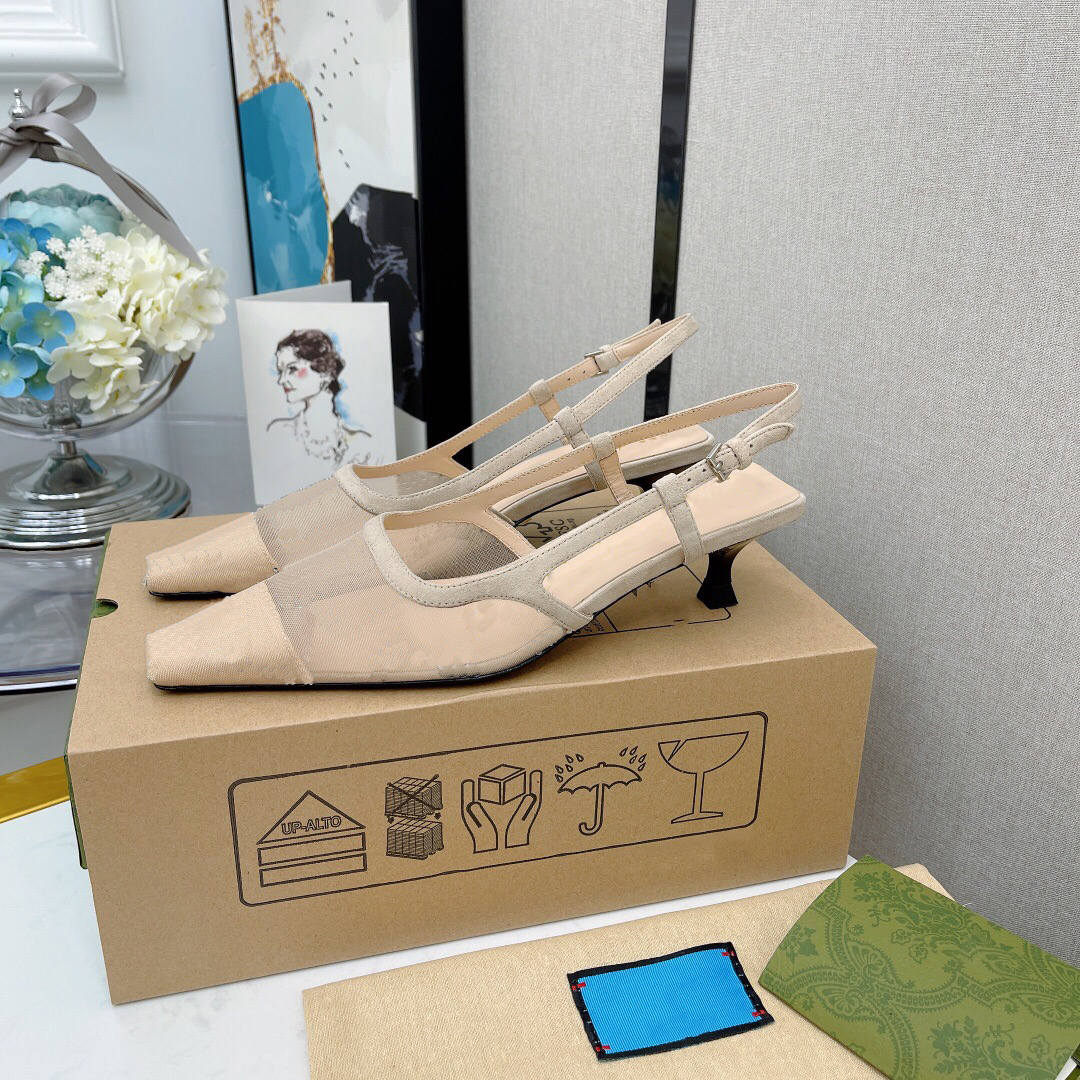 

Sexy Lace High Heels Women Sandals Luxury Designer Dress Shoes 5cm Casual Party Wedding Shoe size 35-39 XX-0273, Black