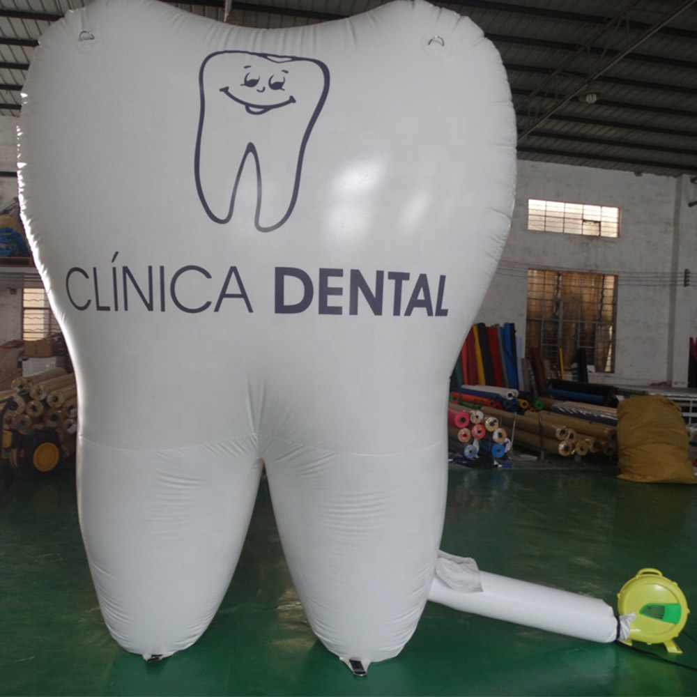 

High quality large oxford cloth inflatable tooth model balloon with custom logo for Dental hospital Advertising promotion