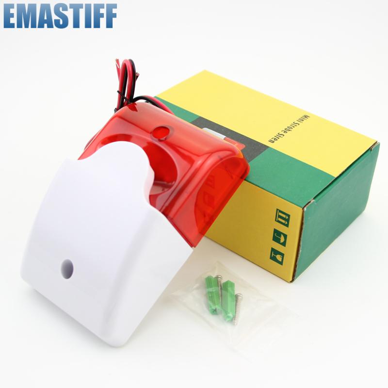 

Alarm Systems EMastiff 110dB Volume Wired Strobe Flash Siren Horn 12VDC Red Light For System Security Product,
