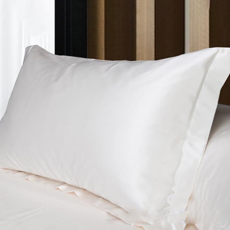 

Pillow Case Skin Friendly Pillowcase Solid Color Bedding Smooth Supplies