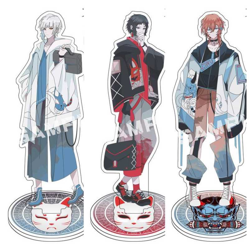 

Keychains Anime Bungou Stray Dogs Atsushi Nakajima Dazai Chuya Ryunosuke Acrylic Stand Figure Desktop Decoration Collection Model Toy Gift