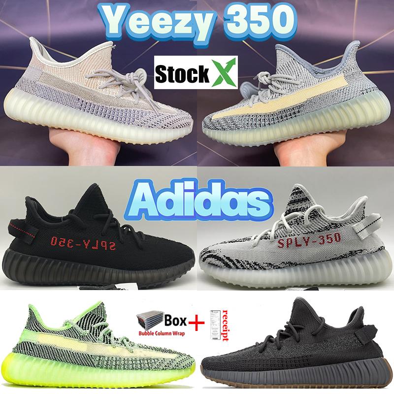 

2021 Kanye West Yeezy Boost 350 V2 Fade Ash stone blue pearl Running shoes Natural Cinder Reflective Sneakers Sand taupe Tail Light Oreo Men women trainers 36-48